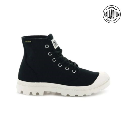 Palladium Pampa Hi Originale High Tops Women's Sneakers Black | UK D065-BIX